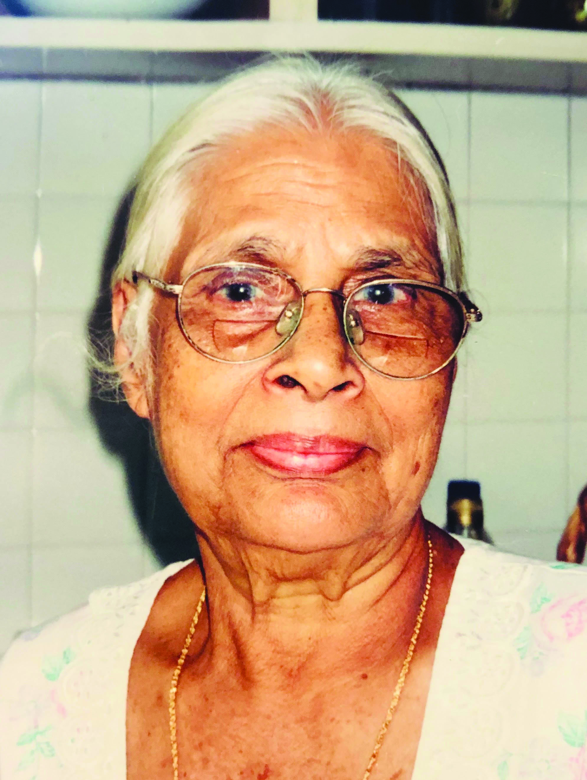 Mrs. Saramma George nee Saramma Philipose (Chalakuzhy family),